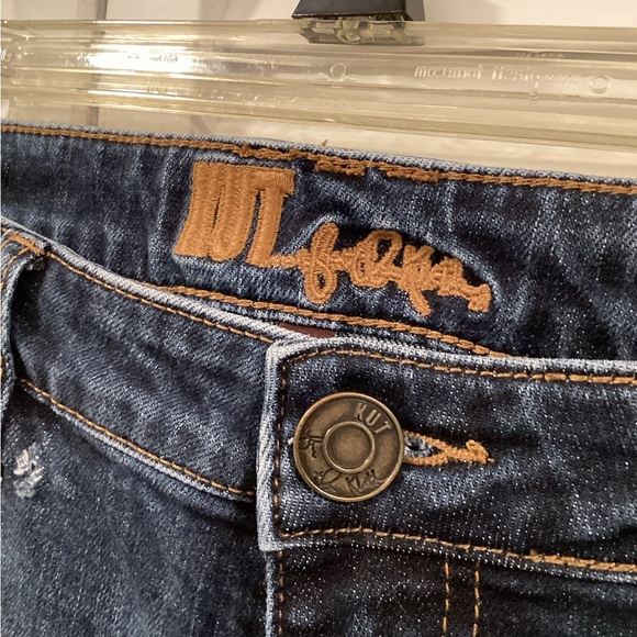 Kut from the Kloth Women's Dark Blue Boyfriend Jeans 8 - Picture 3 of 11